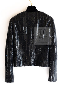 CHANEL 03C Black Sequin Glitter Jacket 36 38 シャネル ブラック スパンコール グリッター ジャケット 即発