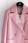 CHANEL 22A Pink Wool 100% Double Tweed Jacket 44 46 シャネル ピンク ウール 100% ダブル ツイード ジャケット 即発