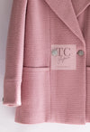 CHANEL 22A Pink Wool 100% Double Tweed Jacket 44 46 シャネル ピンク ウール 100% ダブル ツイード ジャケット 即発