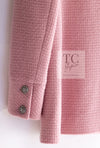 CHANEL 22A Pink Wool 100% Double Tweed Jacket 44 46 シャネル ピンク ウール 100% ダブル ツイード ジャケット 即発