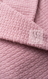 CHANEL 22A Pink Wool 100% Double Tweed Jacket 44 46 シャネル ピンク ウール 100% ダブル ツイード ジャケット 即発