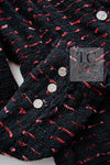 CHANEL 04S Red Black Lesage Fringe Tweed Jacket 42 シャネル レッド ブラック ルサージュ フリンジ ツイード ジャケット 即発