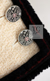 CHANEL 09PF Ivory Black Red Trim Moscow Wool Tweed Jacket 36 シャネル アイボリー ブラック レッド トリム ロマノフ ウール ツイード ジャケット 即発