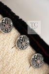 CHANEL 09PF Ivory Black Red Trim Moscow Wool Tweed Jacket 36 シャネル アイボリー ブラック レッド トリム ロマノフ ウール ツイード ジャケット 即発