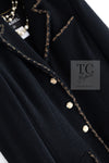 CHANEL 10C Black Gold Line Trim Wool Jacket 42 シャネル ブラック ゴールド ライン トリム ウール ジャケット 即発