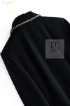 CHANEL 10C Black Gold Line Trim Wool Jacket 42 シャネル ブラック ゴールド ライン トリム ウール ジャケット 即発