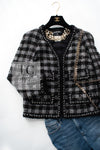 CHANEL 11A Black Silver Metallic Gripox Buttons Jacket 36 シャネル ブラック シルバー メタリック グリポワ宝石ボタン ジャケット 即発