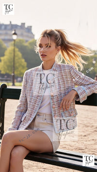 CHANEL 13C Rose Garden Lesage Pink Jacket 36 38 シャネル ローズガーデン ルサージュ ピンク ジャケット 即発 - TC JAPAN