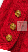 CHANEL 88A Vintage Red Princess Diana Double Tweed Jacket Coat Limited 38 40 シャネル ダイアナ王妃 レッド コレクティブル 限定品 ダブル ツイード ジャケット コート 即発
