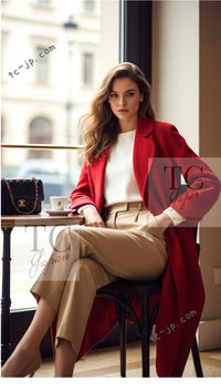 CHANEL 88A Vintage Red Princess Diana Double Tweed Jacket Coat Limited 38 40 シャネル ダイアナ王妃 レッド コレクティブル 限定品 ダブル ツイード ジャケット コート 即発 - TC JAPAN