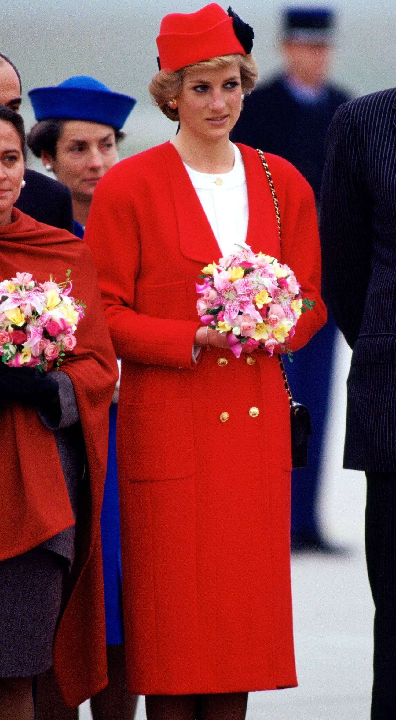 CHANEL 88A Vintage Red Princess Diana Double Tweed Jacket Coat Limited 38 40 シャネル ダイアナ王妃 レッド コレクティブル 限定品 ダブル ツイード ジャケット コート 即発 - TC JAPAN