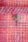 CHANEL 24C Pink Orange Collarless Tweed Jacket 38 シャネル ピンク オレンジ ノーカラー ツイード ジャケット 即発