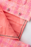 CHANEL 24C Pink Orange Collarless Tweed Jacket 38 シャネル ピンク オレンジ ノーカラー ツイード ジャケット 即発