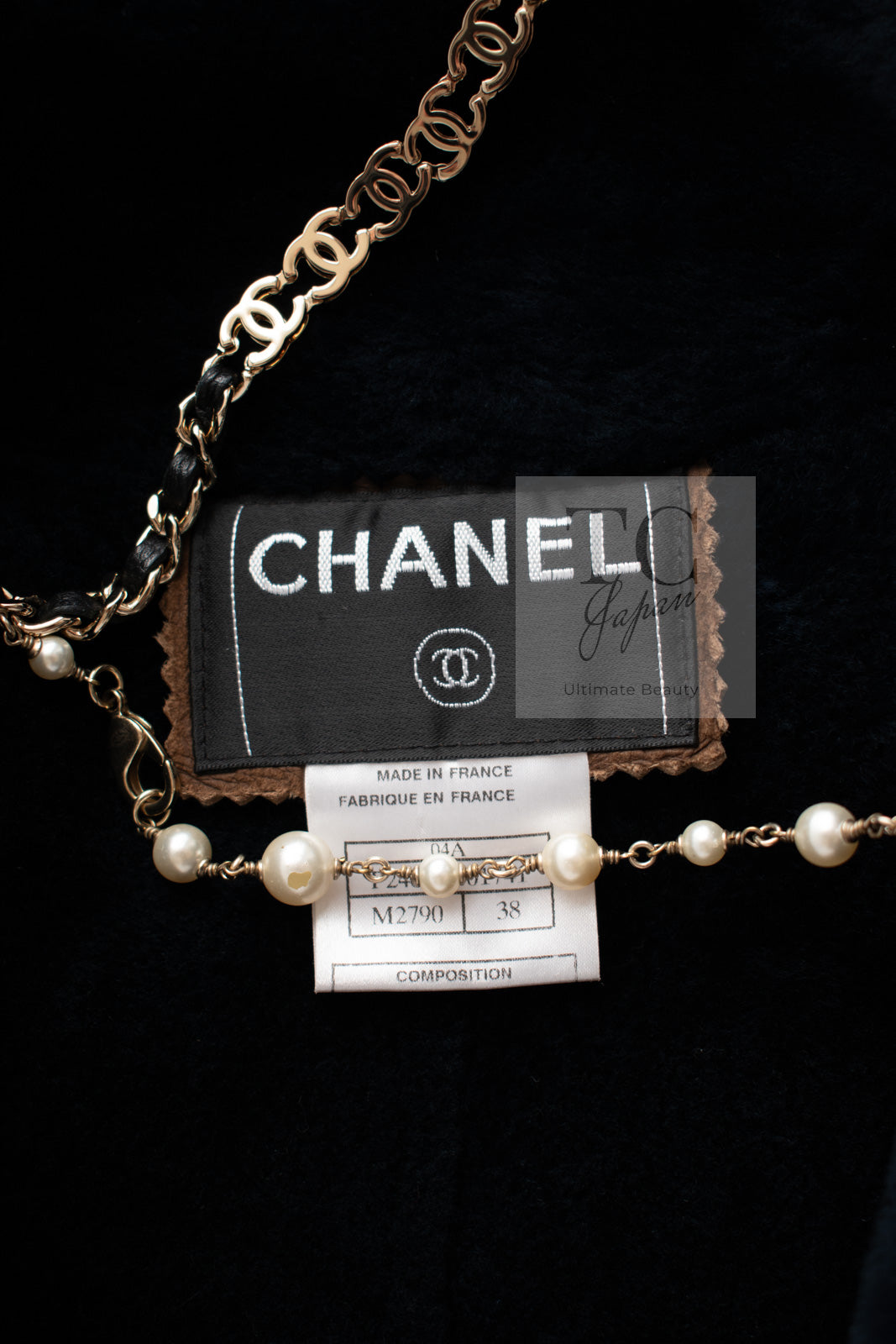 シャネル ジャケット CHANEL 04A ブラウン レザー ジッパー ラムスキン