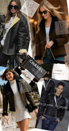 CHANEL 04A Brown Lambskin Leather Shearling Riders Zipper Jacket 38 シャネル ブラウン ラムスキン レザー ムートン ライダース ジッパー ジャケット 即発