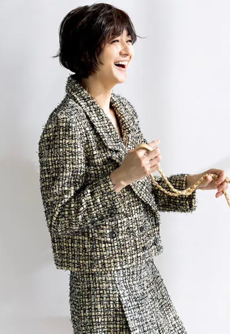 CHANEL 22PS Yellow Black Lion Button Double Jacket 38 40 シャネル イエロー ブラック ライオン ボタン ダブル ジャケット 即発