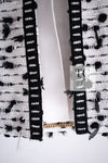 CHANEL 95C Vintage White Black Ribbon Tweed Jacket 34 シャネル ヴィンテージ ホワイト ブラック リボン ツイード ジャケット 即発