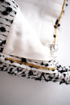 CHANEL 95C Vintage White Black Ribbon Tweed Jacket 34 シャネル ヴィンテージ ホワイト ブラック リボン ツイード ジャケット 即発