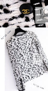 CHANEL 95C Vintage White Black Ribbon Tweed Jacket 34 シャネル ヴィンテージ ホワイト ブラック リボン ツイード ジャケット 即発