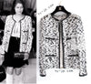 CHANEL 95C Vintage White Black Ribbon Tweed Jacket 34 シャネル ヴィンテージ ホワイト ブラック リボン ツイード ジャケット 即発