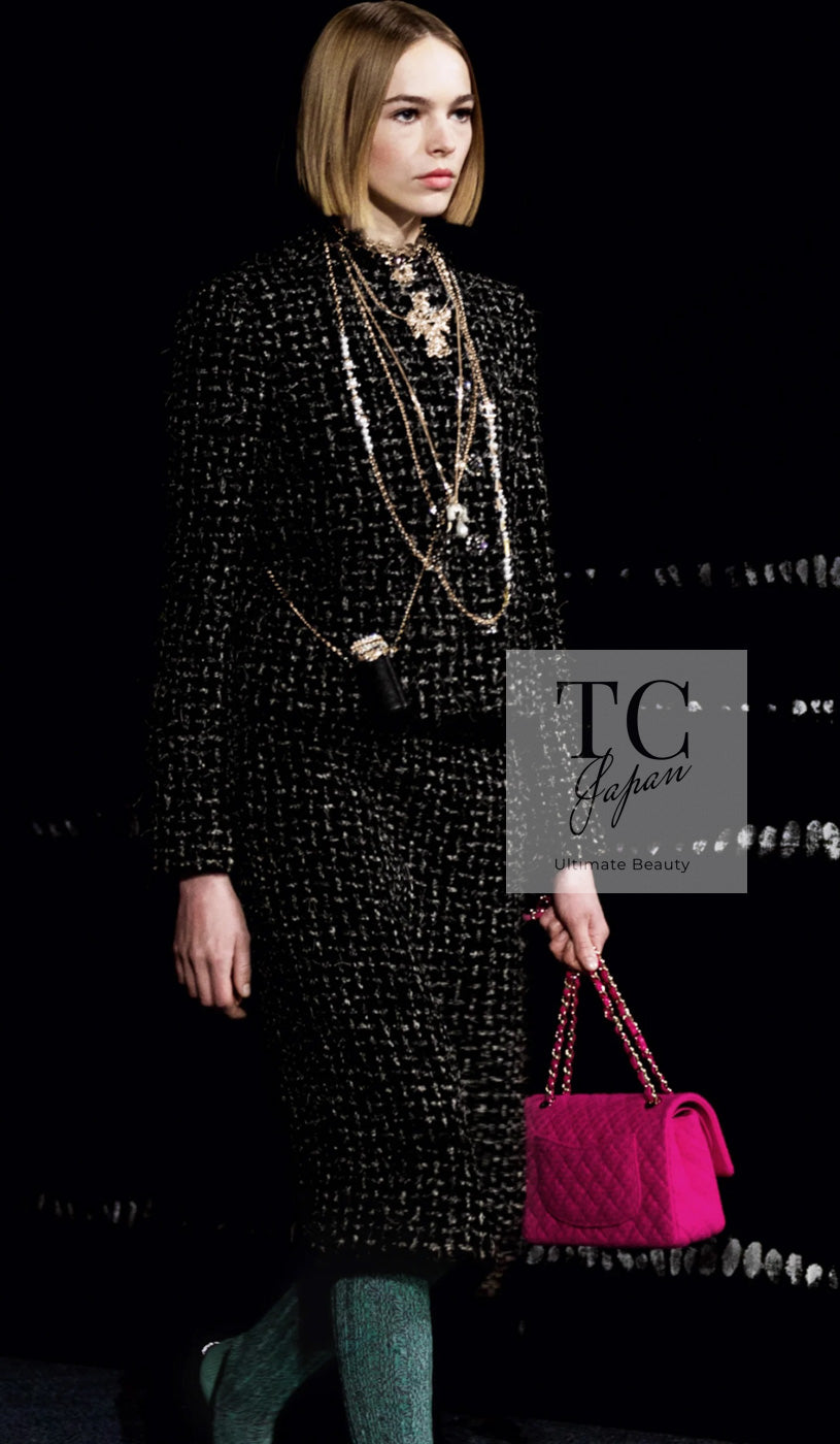 シャネル ジャケット CHANEL 22A ブラック ベージュ ウール コットン