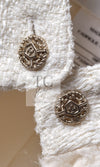 CHANEL 08S Ivory Creme Cotton Silk Chiffon Chain Trim Jacket 42 シャネル アイボリー クリーム コットン シルク シフォン チェーン トリム ジャケット 即発