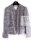 CHANEL 03A Lavender Pink Gray Multicolor Lesage Wool Tweed Jacket 42 シャネル ラベンダー ピンク グレー ルサージュ ツイード ジャケット 即発