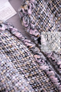 CHANEL 03A Lavender Pink Gray Multicolor Lesage Wool Tweed Jacket 42 シャネル ラベンダー ピンク グレー ルサージュ ツイード ジャケット 即発