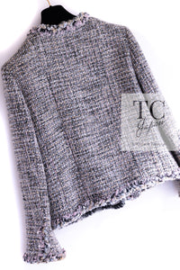 CHANEL 03A Lavender Pink Gray Multicolor Lesage Wool Tweed Jacket 34 36 シャネル ラベンダー ピンク グレー ルサージュ ツイード ジャケット 即発