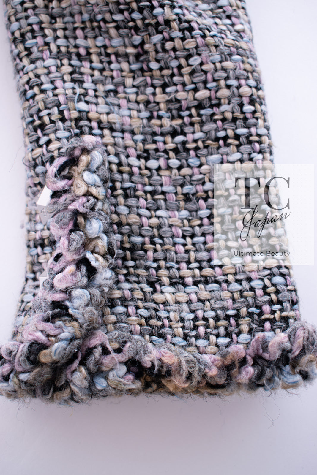 CHANEL 03A Lavender Pink Gray Multicolor Lesage Wool Tweed Jacket 42 シャネル ラベンダー ピンク グレー ルサージュ ツイード ジャケット 即発