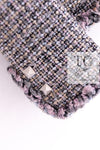CHANEL 03A Lavender Pink Gray Multicolor Lesage Wool Tweed Jacket 42 シャネル ラベンダー ピンク グレー ルサージュ ツイード ジャケット 即発