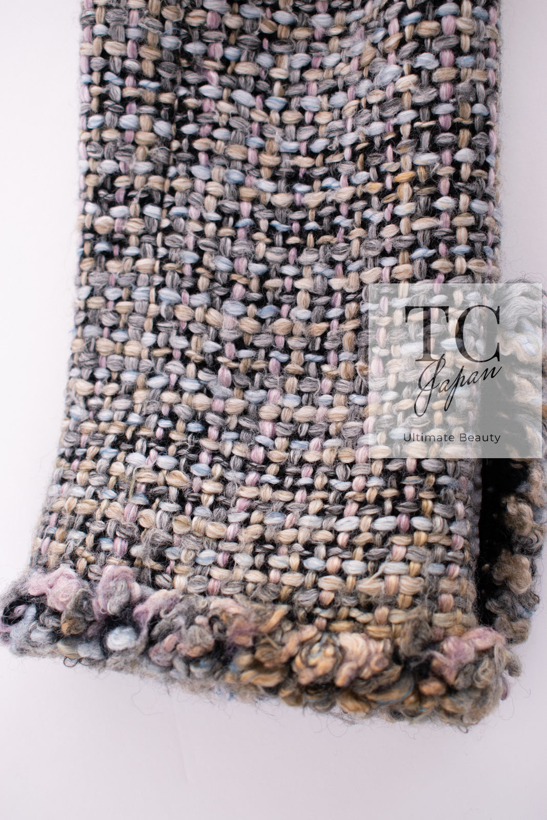 CHANEL 03A Lavender Pink Gray Multicolor Lesage Wool Tweed Jacket 42 シャネル ラベンダー ピンク グレー ルサージュ ツイード ジャケット 即発