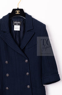 CHANEL 13S Navy Cotton Tweed Bottom Culottes Jumpsuit 34 シャネル ネイビー コットン ツイード ボトムキュロット ジャンプスーツ 即発