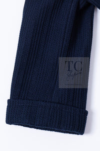 CHANEL 13S Navy Cotton Tweed Bottom Culottes Jumpsuit 34 シャネル ネイビー コットン ツイード ボトムキュロット ジャンプスーツ 即発
