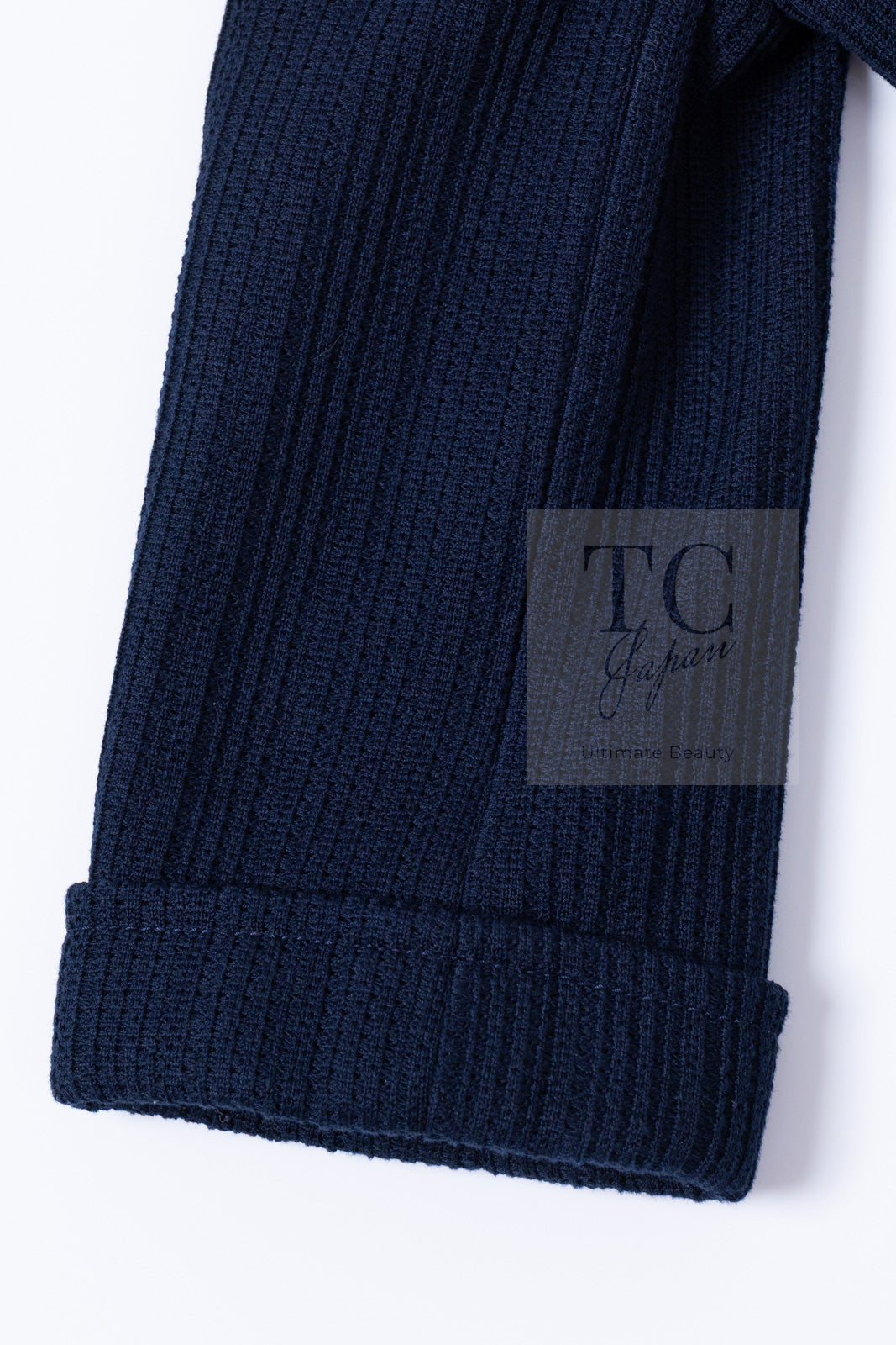 CHANEL 13S Navy Cotton Tweed Bottom Culottes Jumpsuit 34 シャネル ネイビー コットン ツイード ボトムキュロット ジャンプスーツ 即発