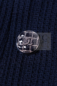 CHANEL 13S Navy Cotton Tweed Bottom Culottes Jumpsuit 34 シャネル ネイビー コットン ツイード ボトムキュロット ジャンプスーツ 即発