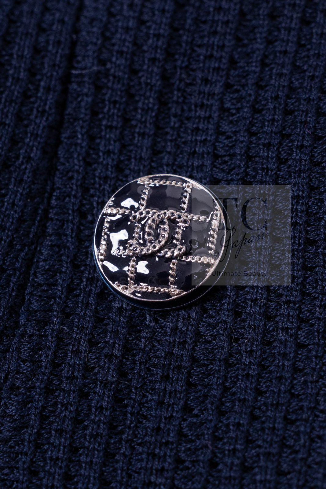 CHANEL 13S Navy Cotton Tweed Bottom Culottes Jumpsuit 34 シャネル ネイビー コットン ツイード ボトムキュロット ジャンプスーツ 即発
