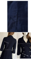CHANEL 13S Navy Cotton Tweed Bottom Culottes Jumpsuit 34 シャネル ネイビー コットン ツイード ボトムキュロット ジャンプスーツ 即発