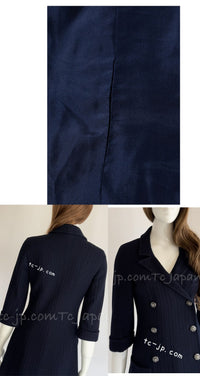 CHANEL 13S Navy Cotton Tweed Bottom Culottes Jumpsuit 34 シャネル ネイビー コットン ツイード ボトムキュロット ジャンプスーツ 即発