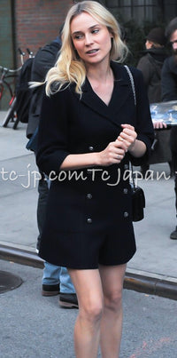 CHANEL 13S Navy Cotton Tweed Bottom Culottes Jumpsuit 34 シャネル ネイビー コットン ツイード ボトムキュロット ジャンプスーツ 即発