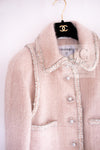 CHANEL 17A Pale Baby Pink Mohair Wool Coat Jacket 44 シャネル 軽くてふわふわ 淡い ベビーピンク モヘア ウール コート ジャケット 即発