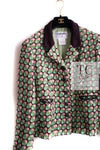 CHANEL 02S Green Pink Floral Tweed Jacket 46 シャネル グリーン ピンク フローラル ツイード ジャケット 即発