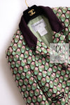 CHANEL 02S Green Pink Floral Tweed Jacket 46 シャネル グリーン ピンク フローラル ツイード ジャケット 即発