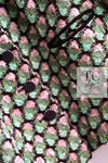 CHANEL 02S Green Pink Floral Tweed Jacket 46 シャネル グリーン ピンク フローラル ツイード ジャケット 即発