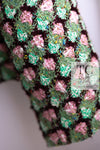 CHANEL 02S Green Pink Floral Tweed Jacket 46 シャネル グリーン ピンク フローラル ツイード ジャケット 即発