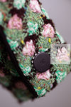 CHANEL 02S Green Pink Floral Tweed Jacket 46 シャネル グリーン ピンク フローラル ツイード ジャケット 即発