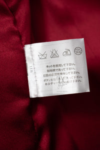 CHANEL 10PF Black Red Trimming Wool Tweed Collarless Jacket 34 シャネル ブラック レッド トリミング ウール ツイード ノーカラー ジャケット 即発 - TC JAPAN