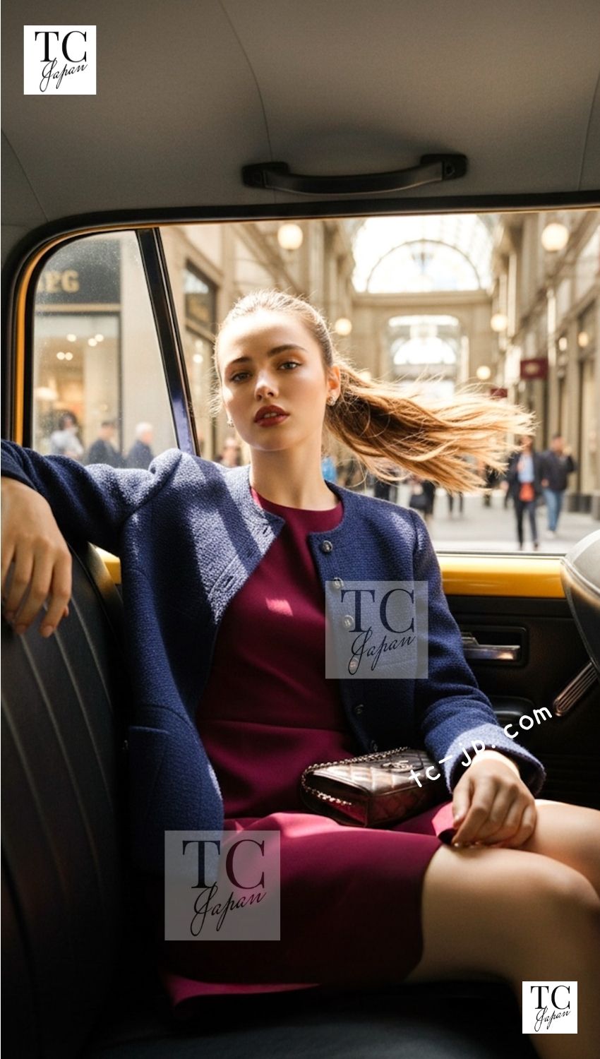 CHANEL 95S Vintage Navy Wool Cotton Jacket 36 38 シャネル ヴィンテージ ネイビー ウール コットン ジャケット 即発