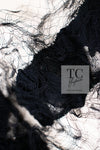 CHANEL 10C Ginza Limited Ivory Black Tulle Trimming Wool Silk Jacket 34 シャネル 銀座限定 アイボリー ブラック チュール レース トリミング ジャケット 即発