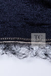 CHANEL 10C Ginza Limited Ivory Black Tulle Trimming Wool Silk Jacket 34 シャネル 銀座限定 アイボリー ブラック チュール レース トリミング ジャケット 即発